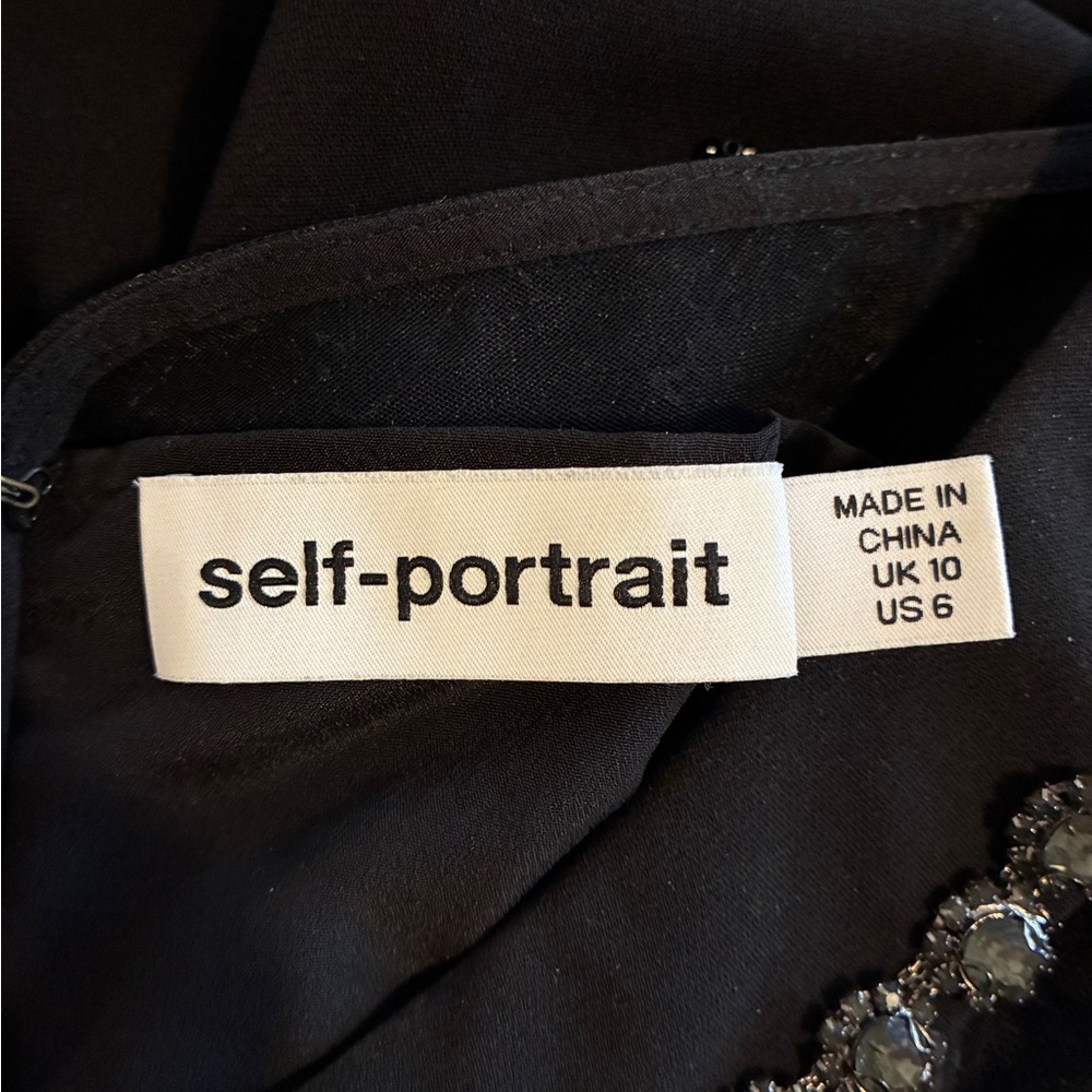 Self-Portrait Black Mini Dress - Picture 3 of 10